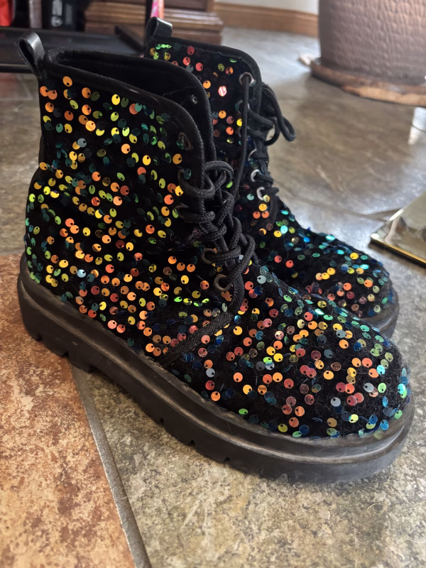 Rainbow combat Boots