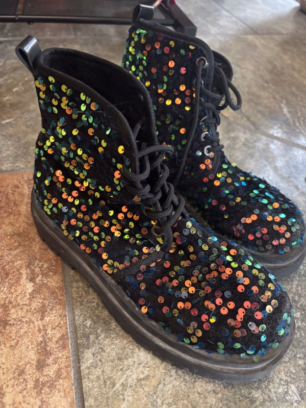 Rainbow combat Boots