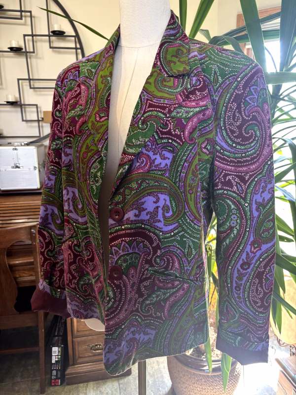 Pattern blazer jacket