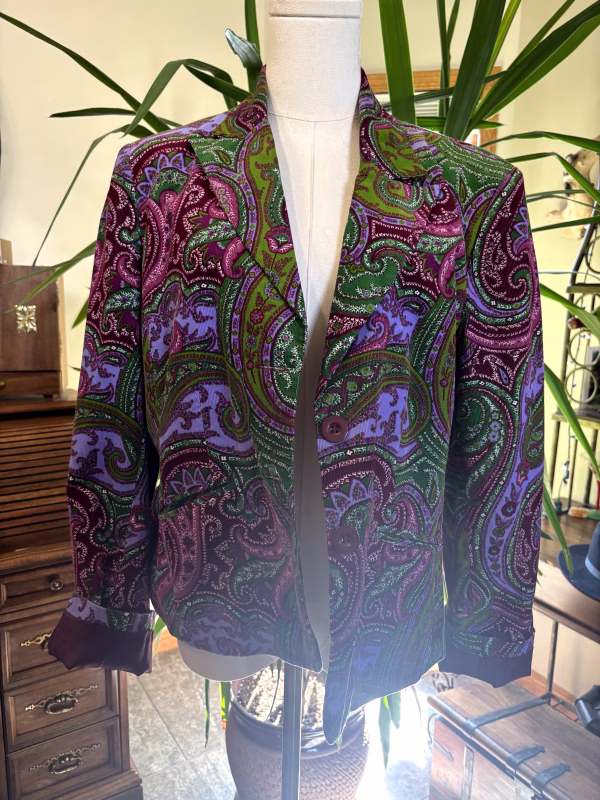 Pattern blazer jacket