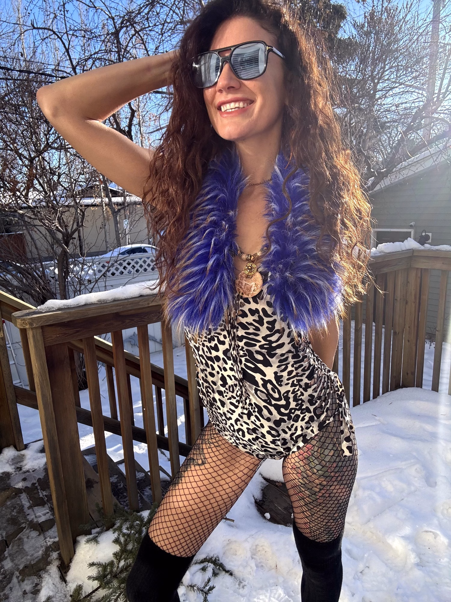 Blue Fur collar - Image 2