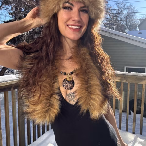 Brown Fur collar by Refest